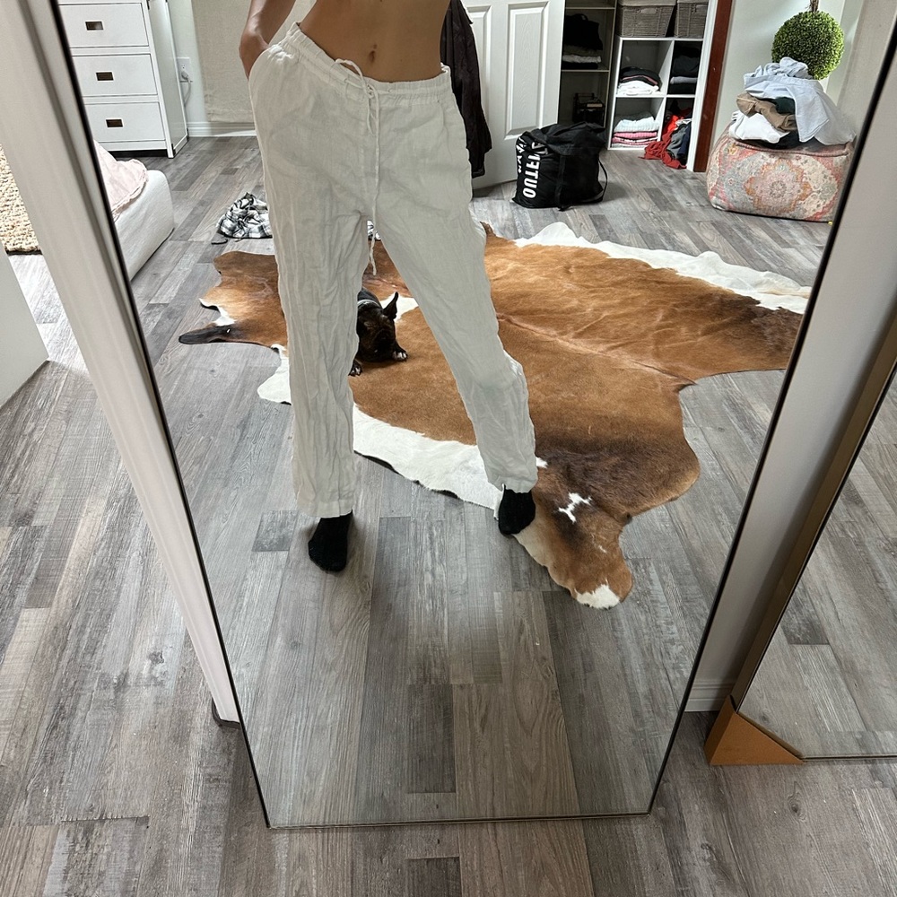 Nordstrom linen pants super flattering needs to be ironed